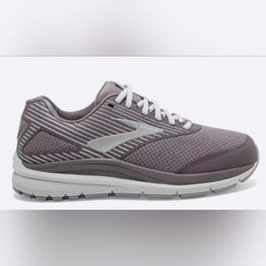 Brooks Addiction Walker Suede Walking Shoes Shark/Alloy/Oyster US Women 8.5